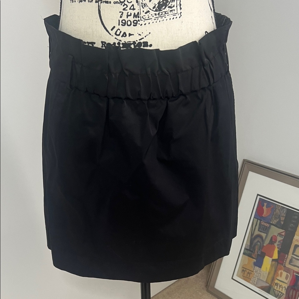 Black Ruffled Mini Skirt